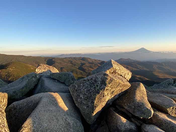 金峰山山頂　富士山